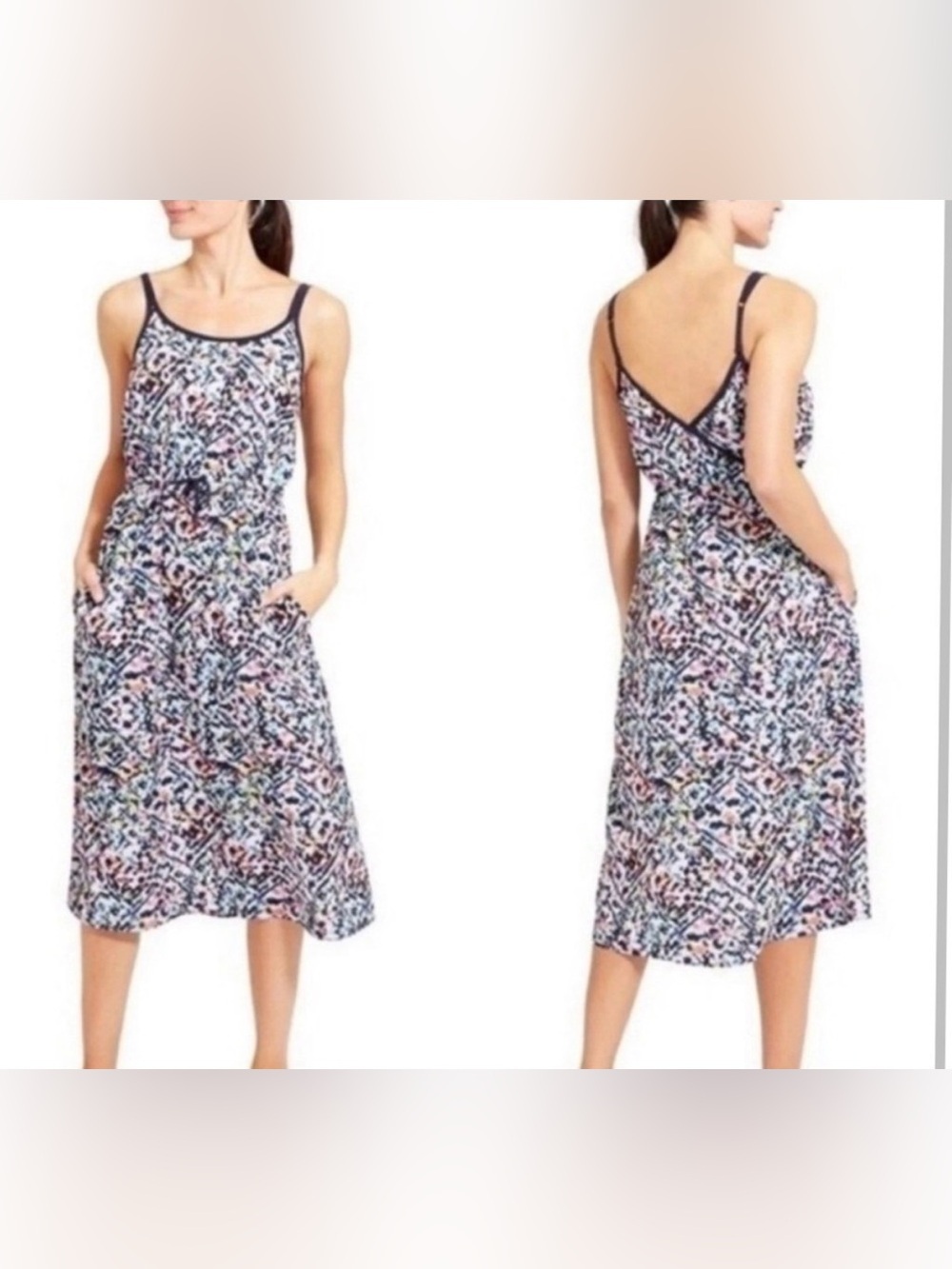 Athleta Abstract Print Midi Dress - Size Medium